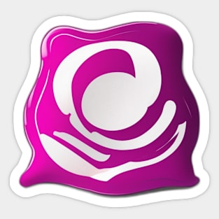 Vibrant Pink Abstract Blob Art No. 775 Sticker